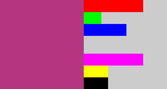 Hex color #b53581 - dark pink