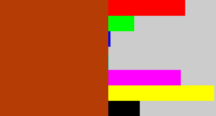 Hex color #b53c04 - rust