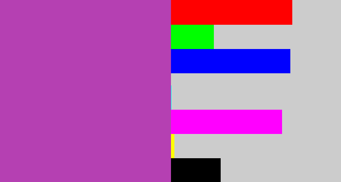 Hex color #b540b2 - purpley pink