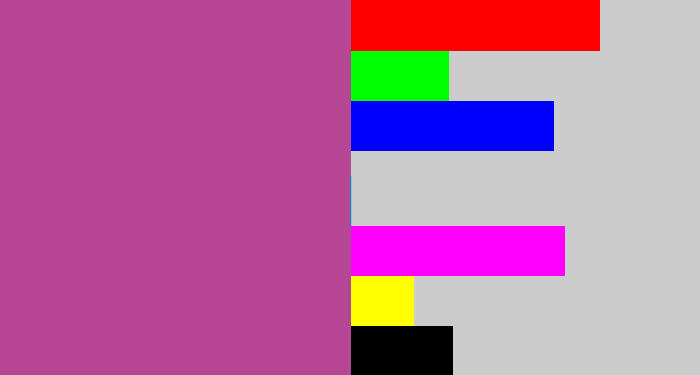 Hex color #b54795 - ugly purple