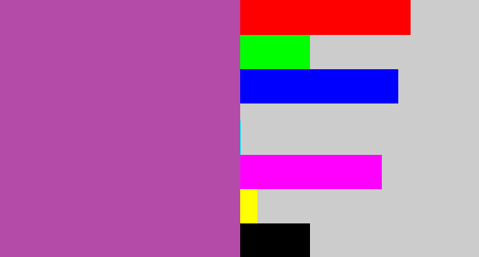 Hex color #b54ba8 - ugly purple