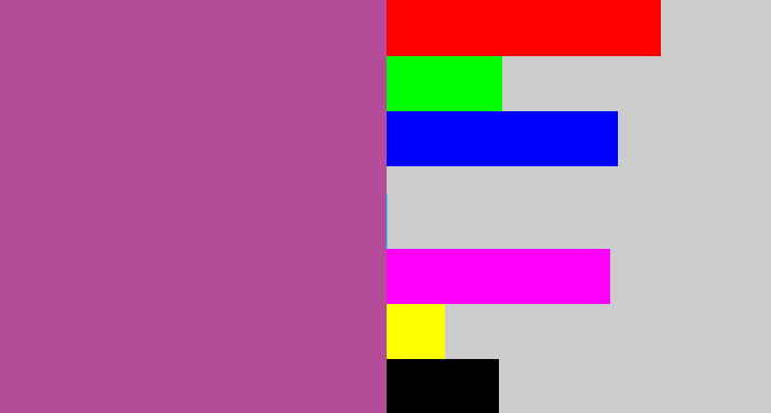 Hex color #b54c9a - ugly purple