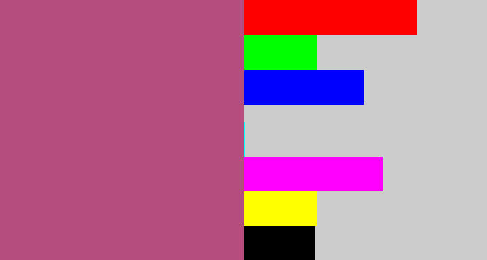 Hex color #b54d7e - light plum