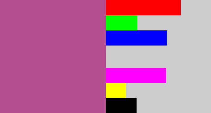 Hex color #b54d93 - ugly purple