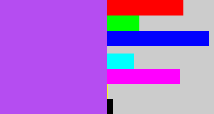 Hex color #b54df1 - lightish purple