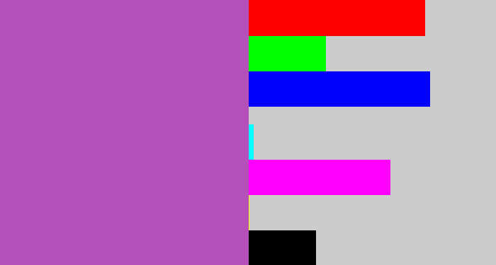 Hex color #b54fb9 - pinky purple