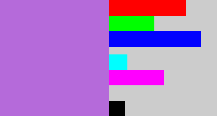 Hex color #b56ada - light urple