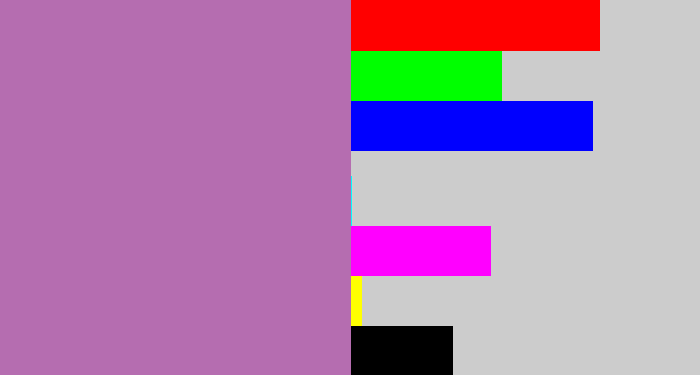 Hex color #b56db0 - soft purple