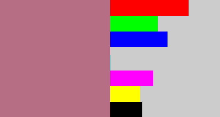 Hex color #b56e84 - mauve
