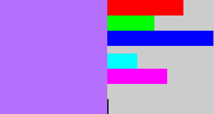 Hex color #b56ffd - light urple