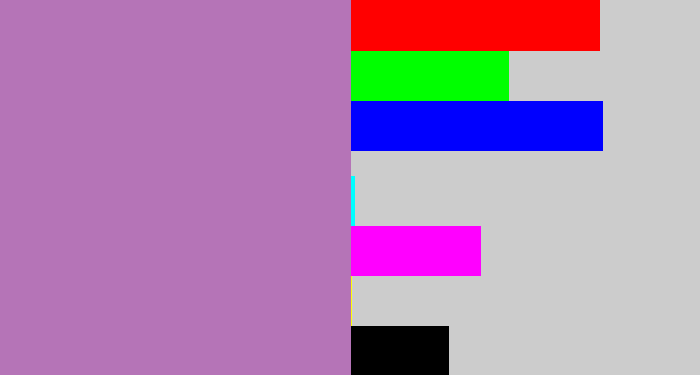 Hex color #b574b7 - soft purple