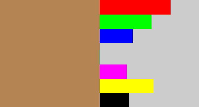 Hex color #b58453 - light brown