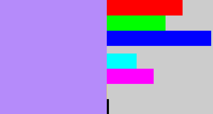 Hex color #b58bfa - liliac