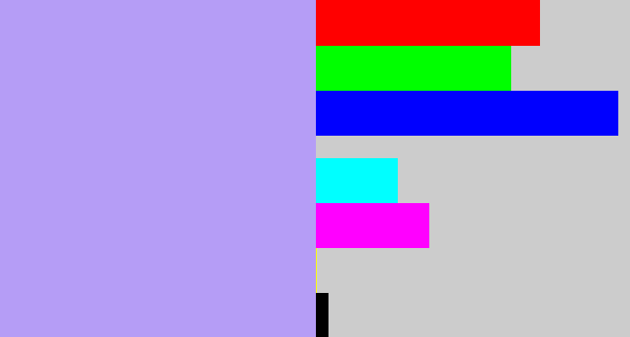 Hex color #b59df6 - lavender