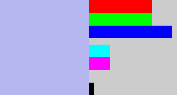 Hex color #b5b5ef - light blue grey