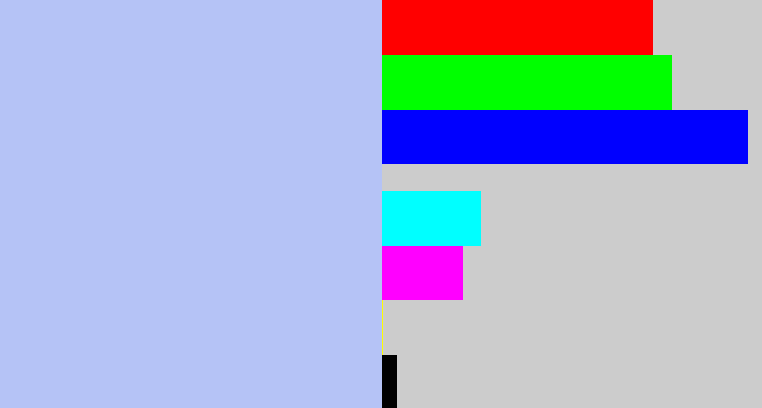 Hex color #b5c3f6 - light periwinkle