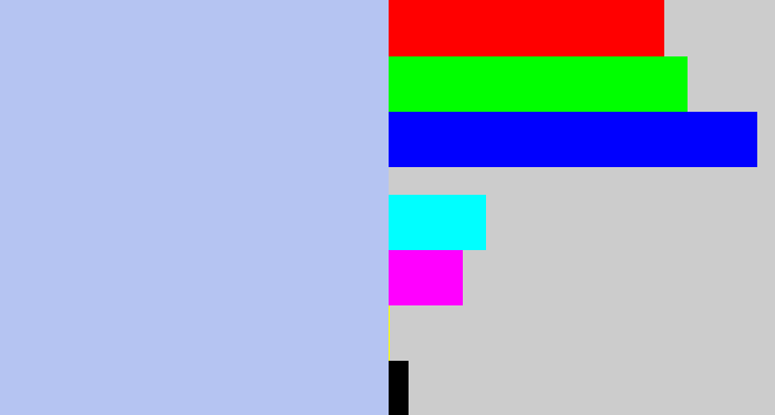 Hex color #b5c4f2 - light periwinkle