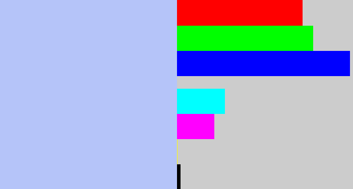 Hex color #b5c4f9 - light periwinkle