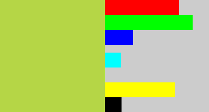 Hex color #b5d646 - kiwi