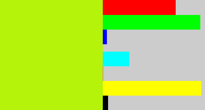 Hex color #b5f30a - yellowgreen
