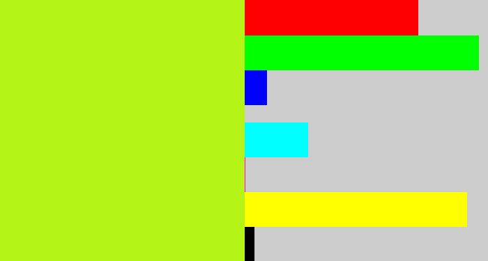 Hex color #b5f417 - yellowgreen