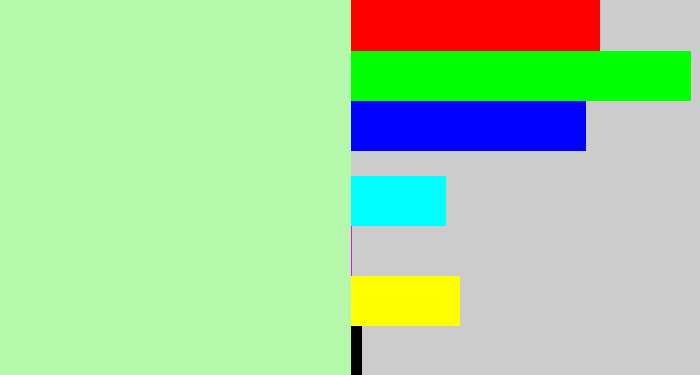 Hex color #b5f8ac - light pastel green