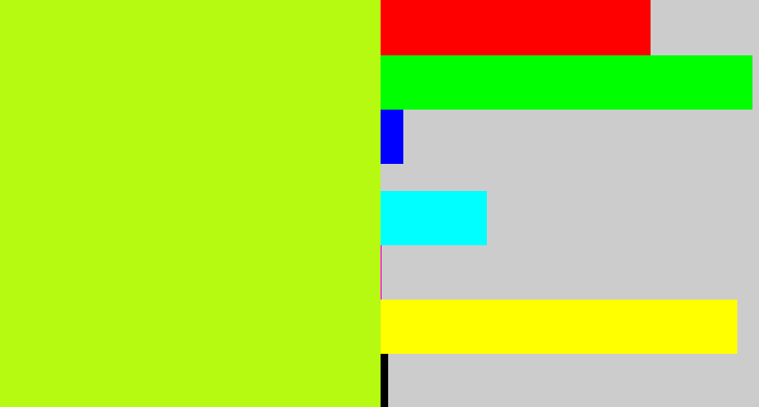 Hex color #b5fa10 - yellowgreen