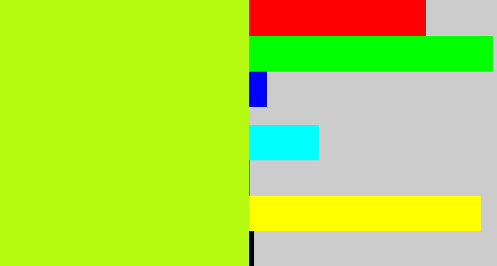 Hex color #b5fa11 - yellowgreen