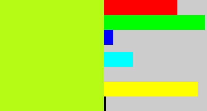 Hex color #b5fb16 - yellowgreen