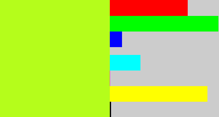 Hex color #b5fd1b - yellowgreen