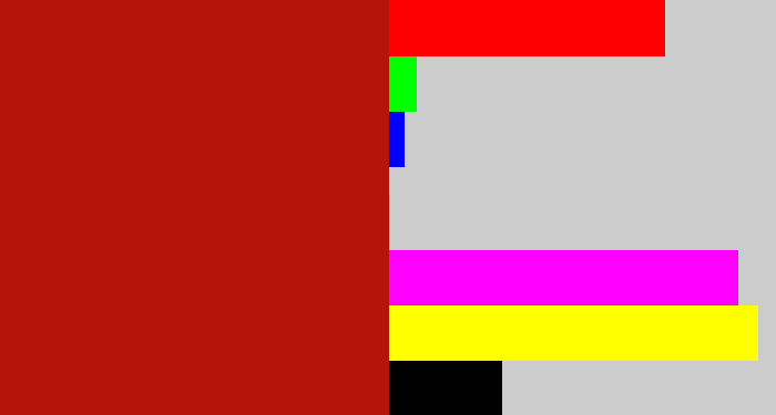 Hex color #b61309 - darkish red