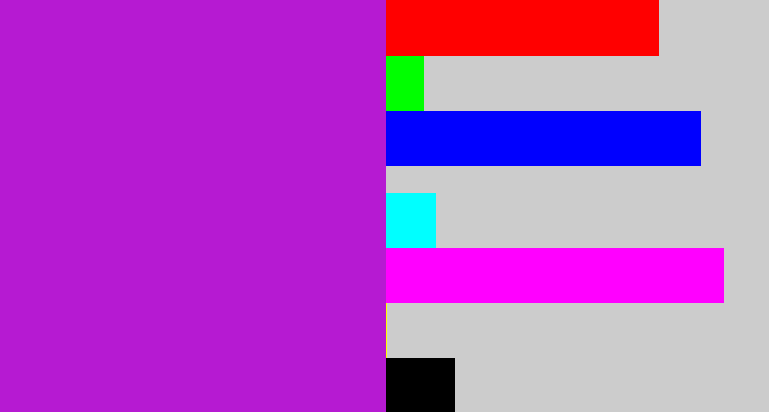 Hex color #b61ad2 - vibrant purple