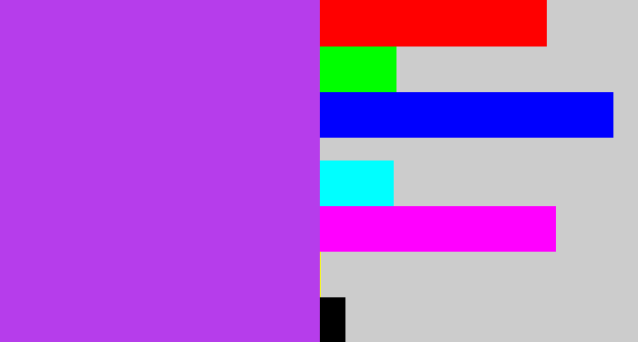 Hex color #b63deb - lightish purple
