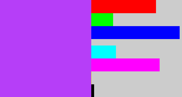 Hex color #b63ef8 - electric purple
