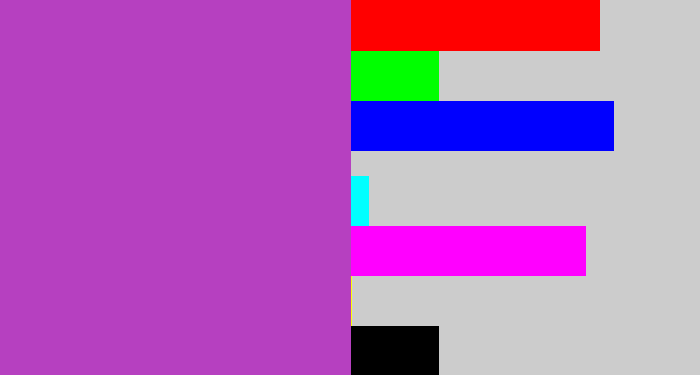 Hex color #b640c0 - purpley pink