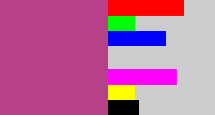 Hex color #b64189 - ugly purple