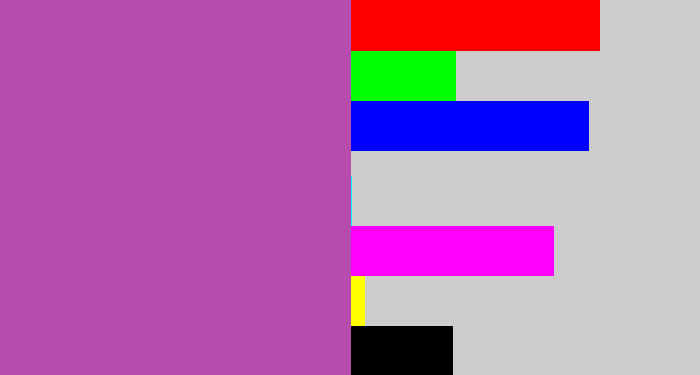 Hex color #b64dae - pinky purple