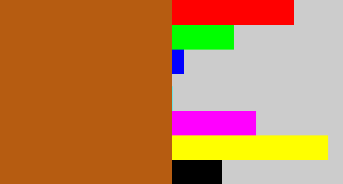 Hex color #b65c11 - orangish brown