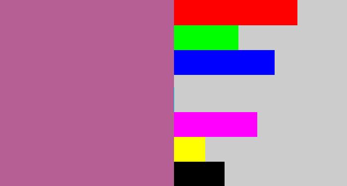 Hex color #b65f95 - mauve
