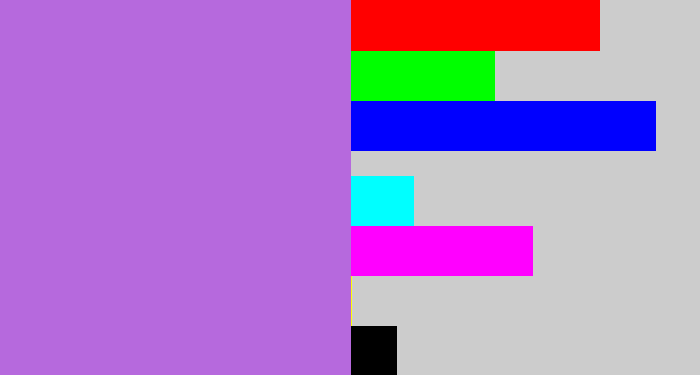 Hex color #b669dd - light urple