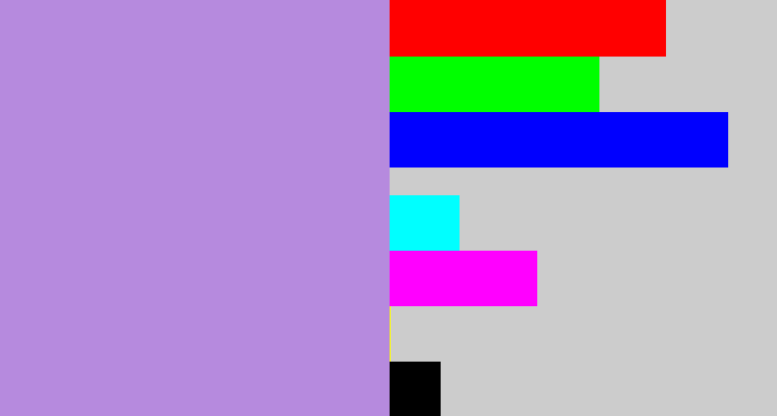 Hex color #b68ade - pale purple