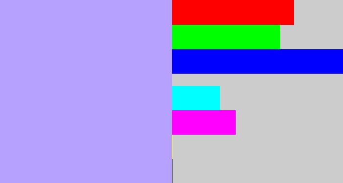 Hex color #b6a1fe - pastel purple
