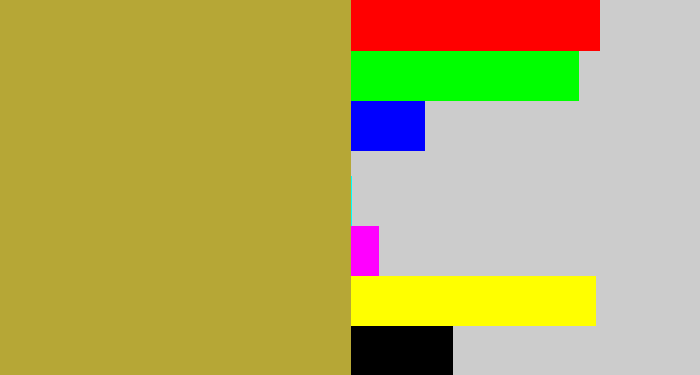 Hex color #b6a736 - booger