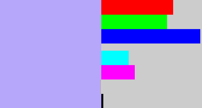 Hex color #b6a7fb - pastel purple