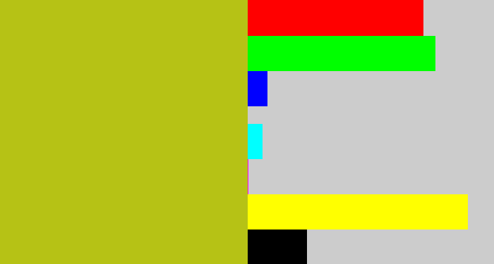 Hex color #b6c215 - puke yellow