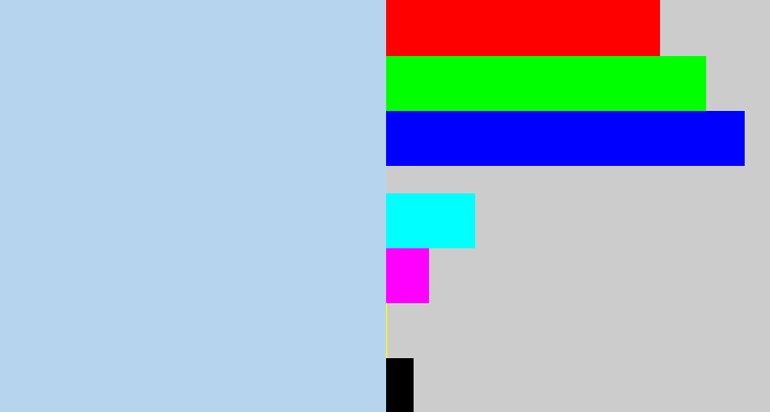 Hex color #b6d4ed - light blue grey