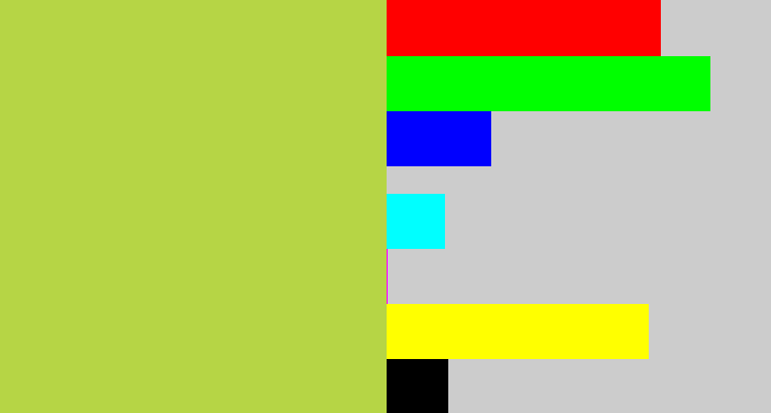 Hex color #b6d545 - kiwi