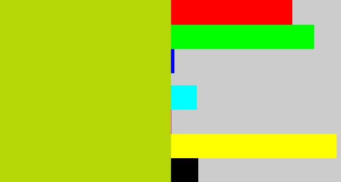 Hex color #b6d706 - green/yellow