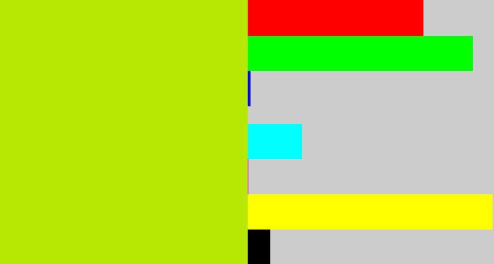 Hex color #b6e803 - lemon green