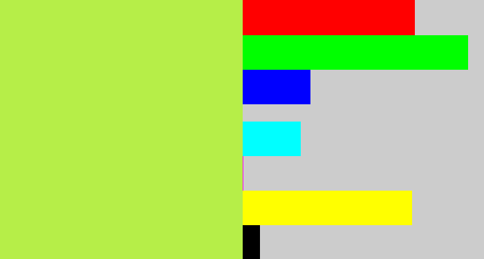 Hex color #b6ee48 - yellow/green